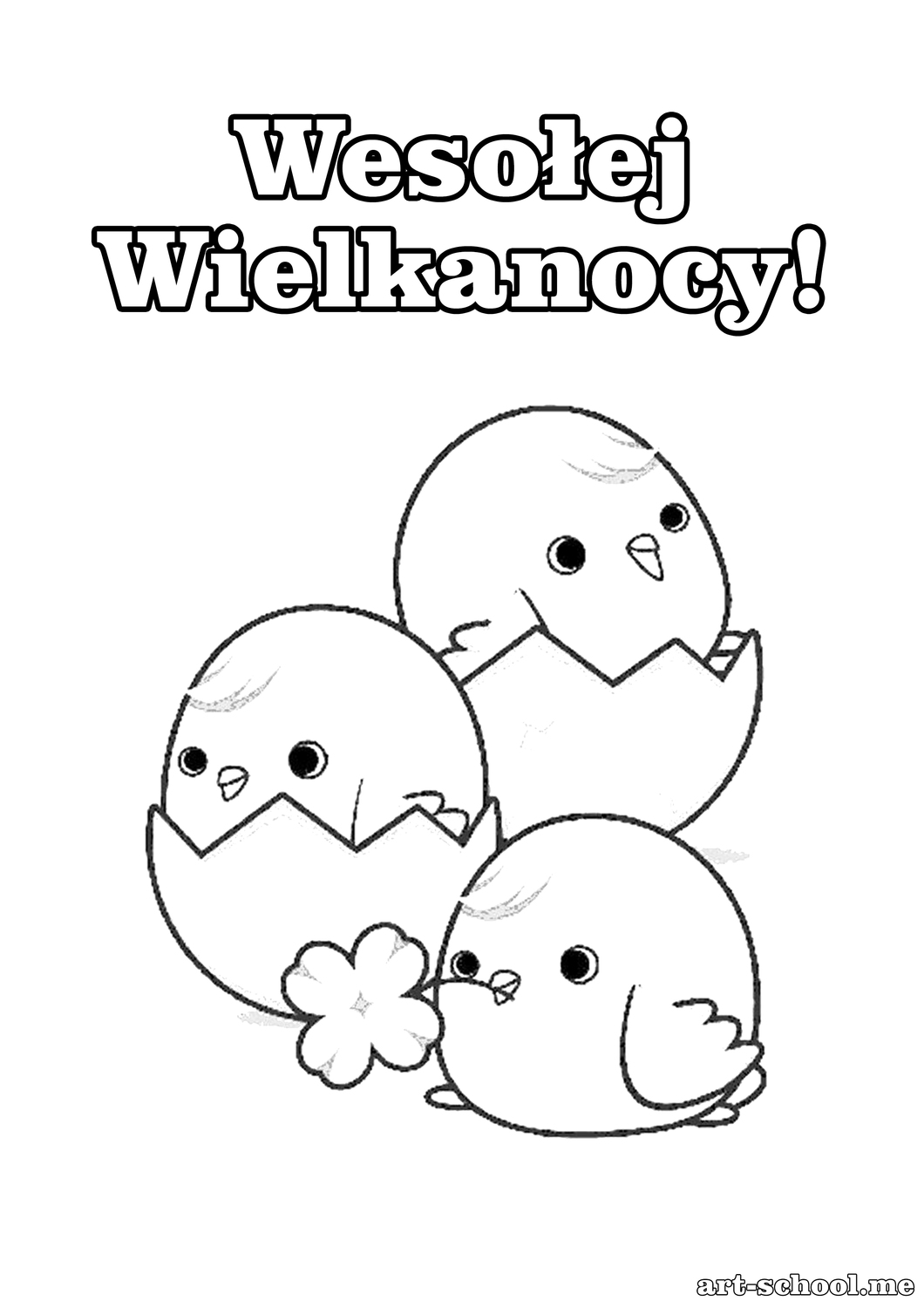 Kurczaczki Wielkanocne! Kolorowanka wielkanocna! Kurczaczek Wielkanocny!