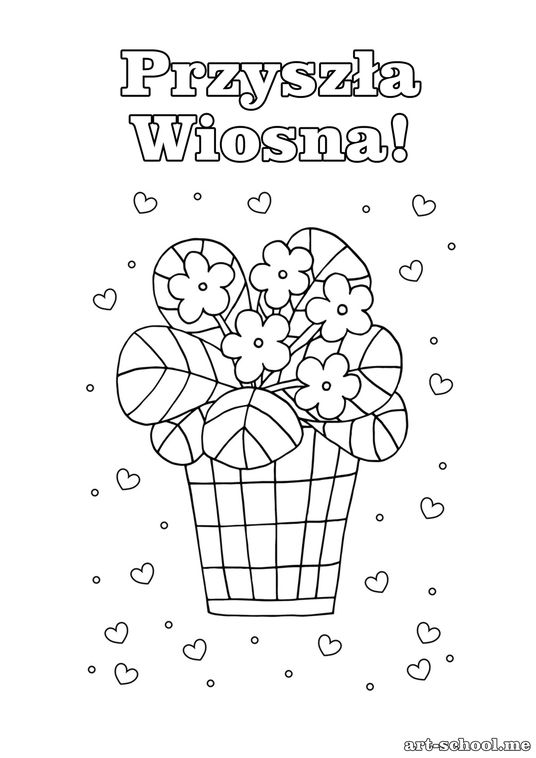Przyszła Wiosna! Kolorowanki kwiaty! Wiosna kolorowanka do druku!