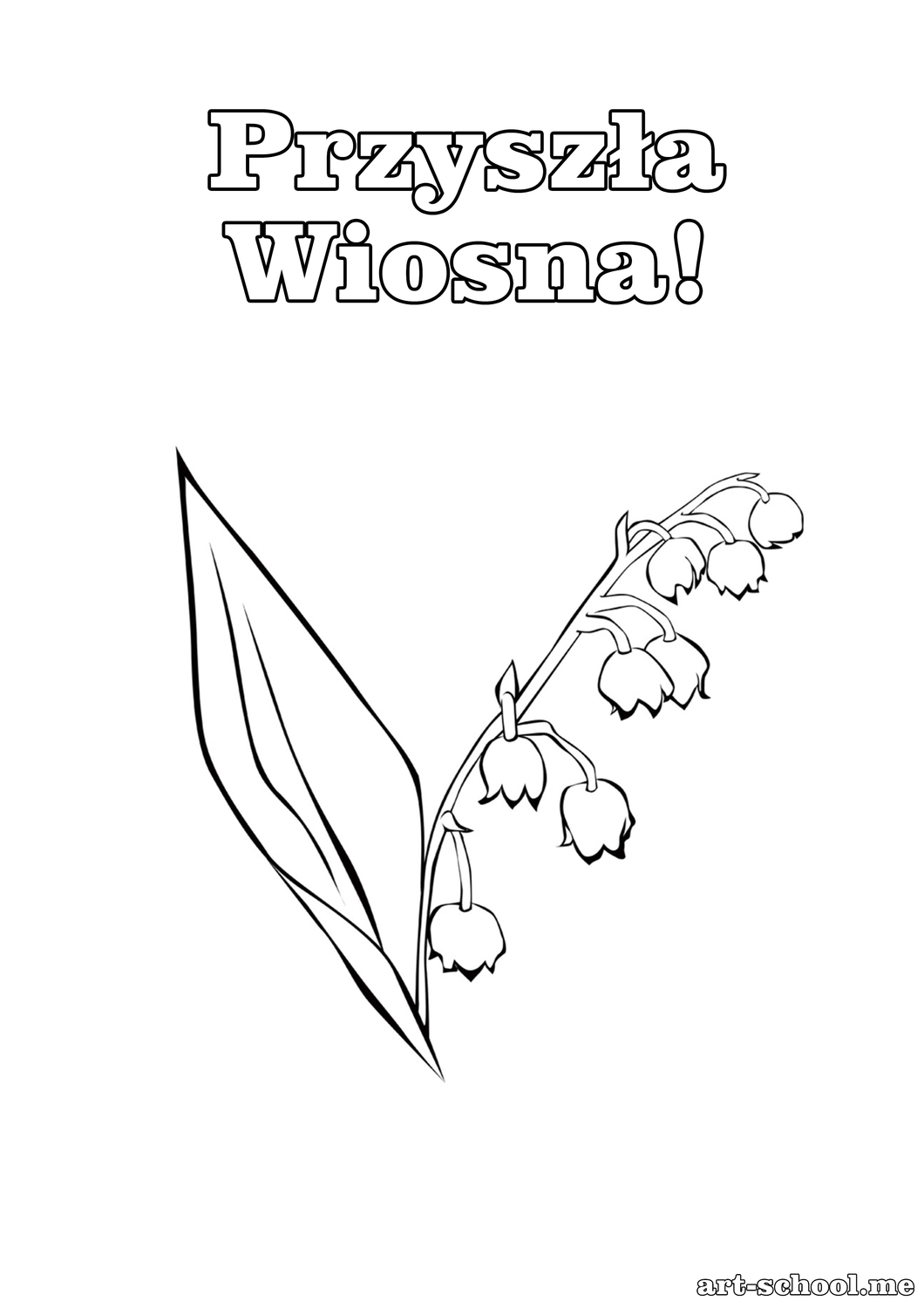 Konwalie! Kolorowanka z konwaliami! Kolorowanka! Przyszła Wiosna! Kolorowanka na pierwszy dzień wiosny!