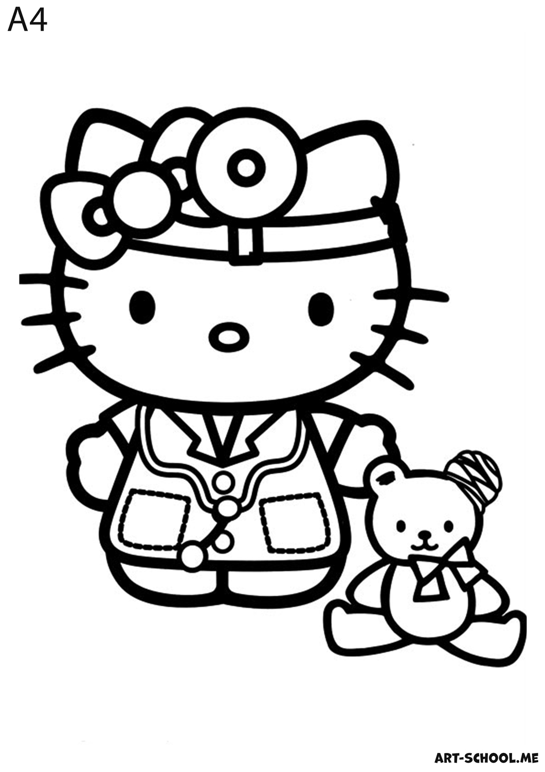 Kotka Hello Kitty lekarz! Kotka-doktor! Hello Kitty!