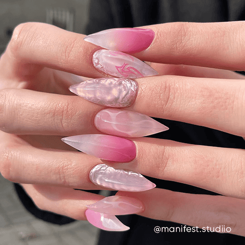 Manicure na długie paznokcie! Wiosenne paznokcie! Wiosna!