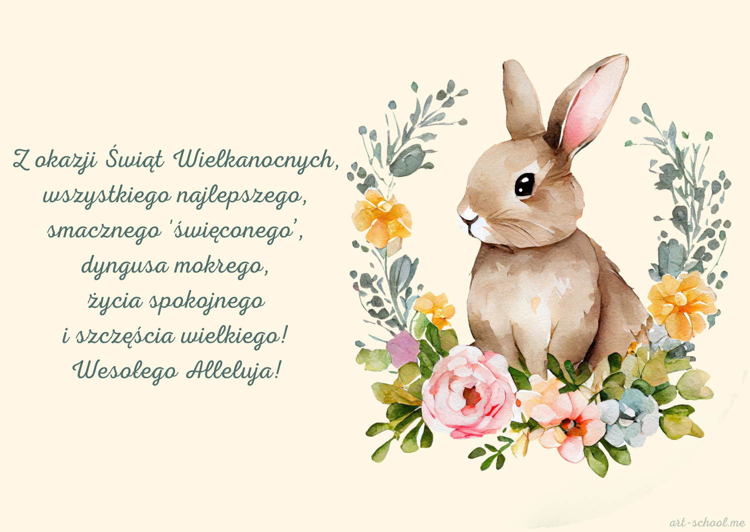Najlepsze życzenia wielkanocne! Wielkanocny króliczek!