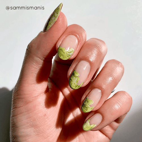 Paznokcie wiosna! Matcha - kolor wiosny w manicure!