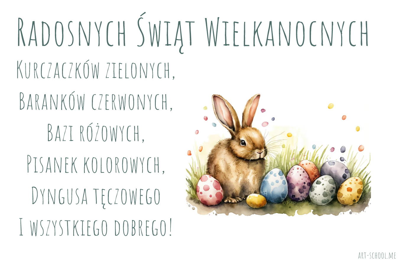 Piękne życzenia Wielkanocne! Wielkanoc! E-kartki z życzeniami na Wielkanoc! Wielkanocne króliki! Wielkanocne zajączki! Wielkanocny króliczek!