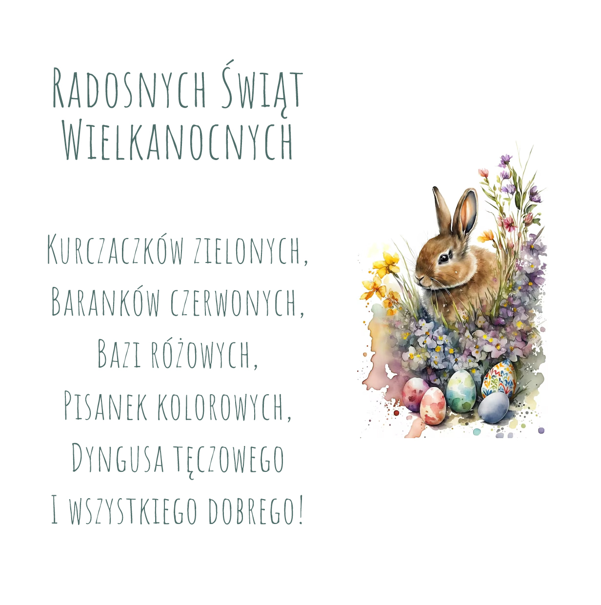 Akwarelowe króliki i zające. Wielkanoc! E-kartki z życzeniami na Wielkanoc! Życzenia na Wielkanoc! Kartki! Wielkanocny zając!