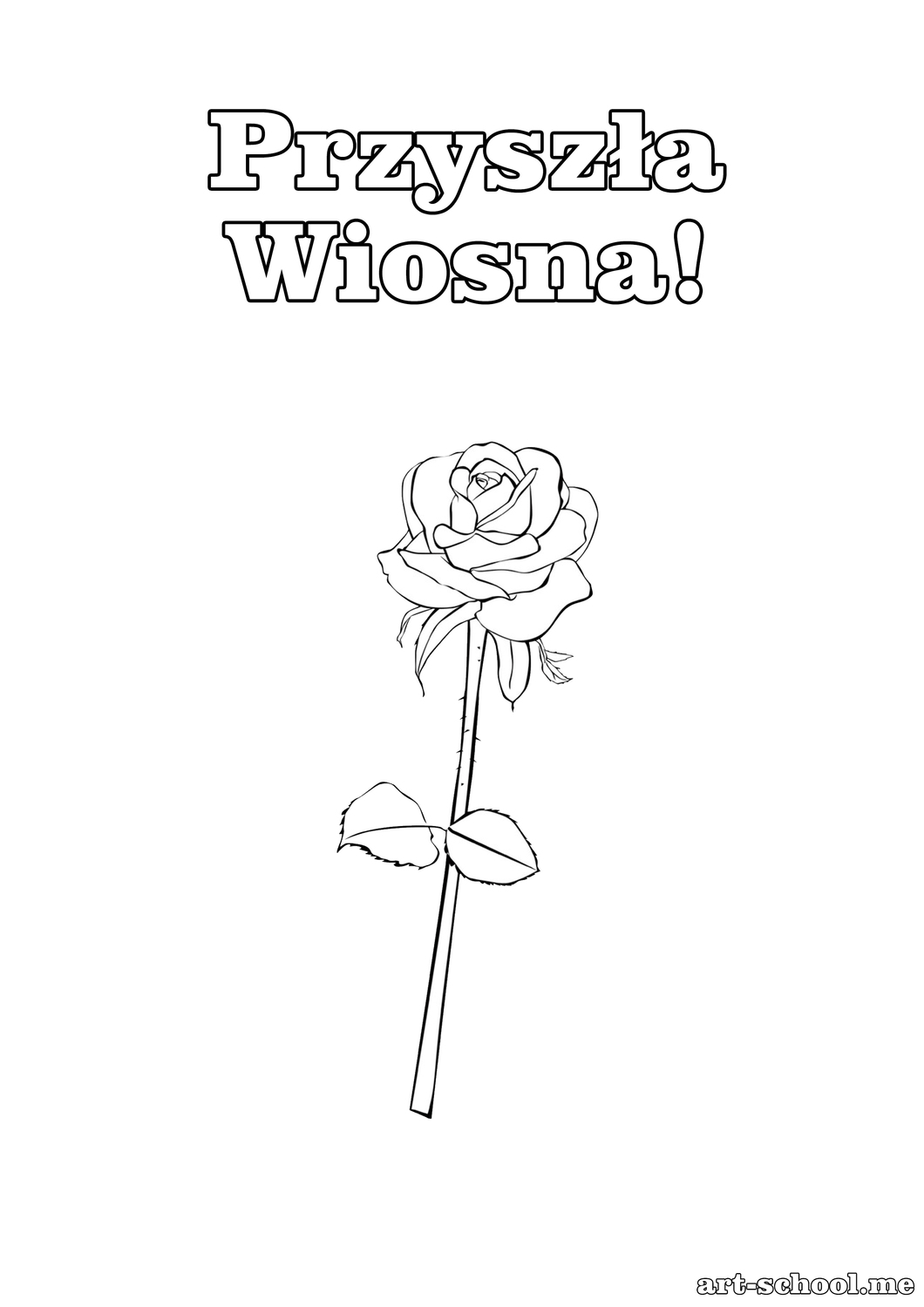 Róża! Różyczka! Kwiat! Kolorowanka!