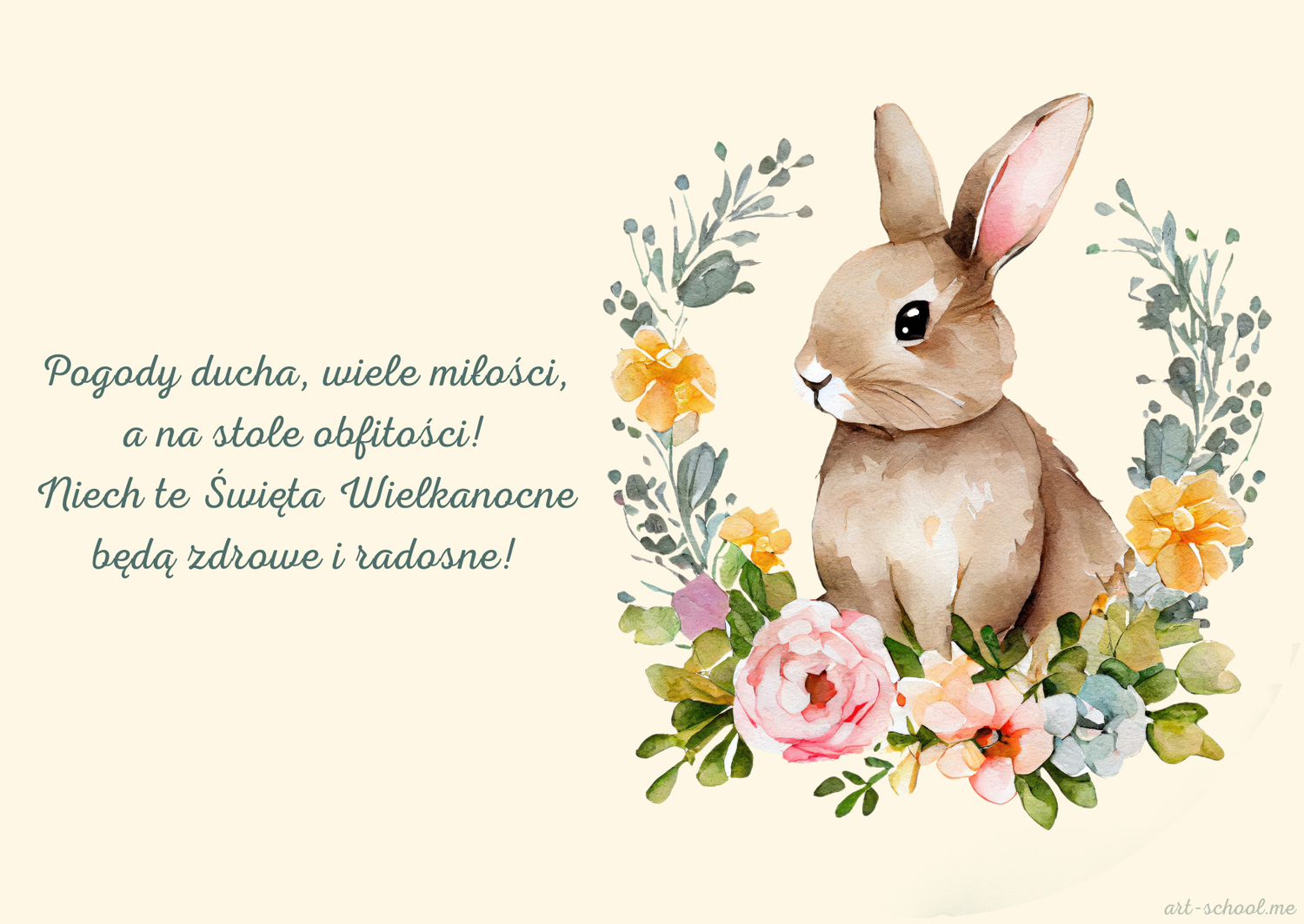 Wielkanocny króliczek! Świąteczne Życzenia! Życzenia Wielkanocne!