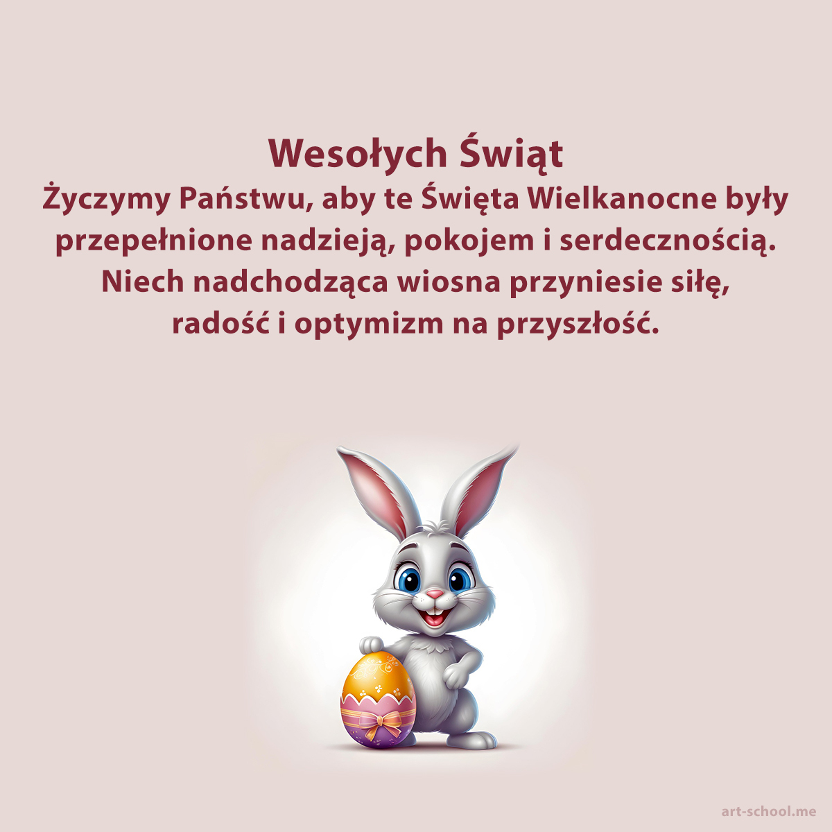 Wesołych Świąt! Kartka Wielkanocna! Życzenia na Wielkanoc! Zajączek Wielkanocny!