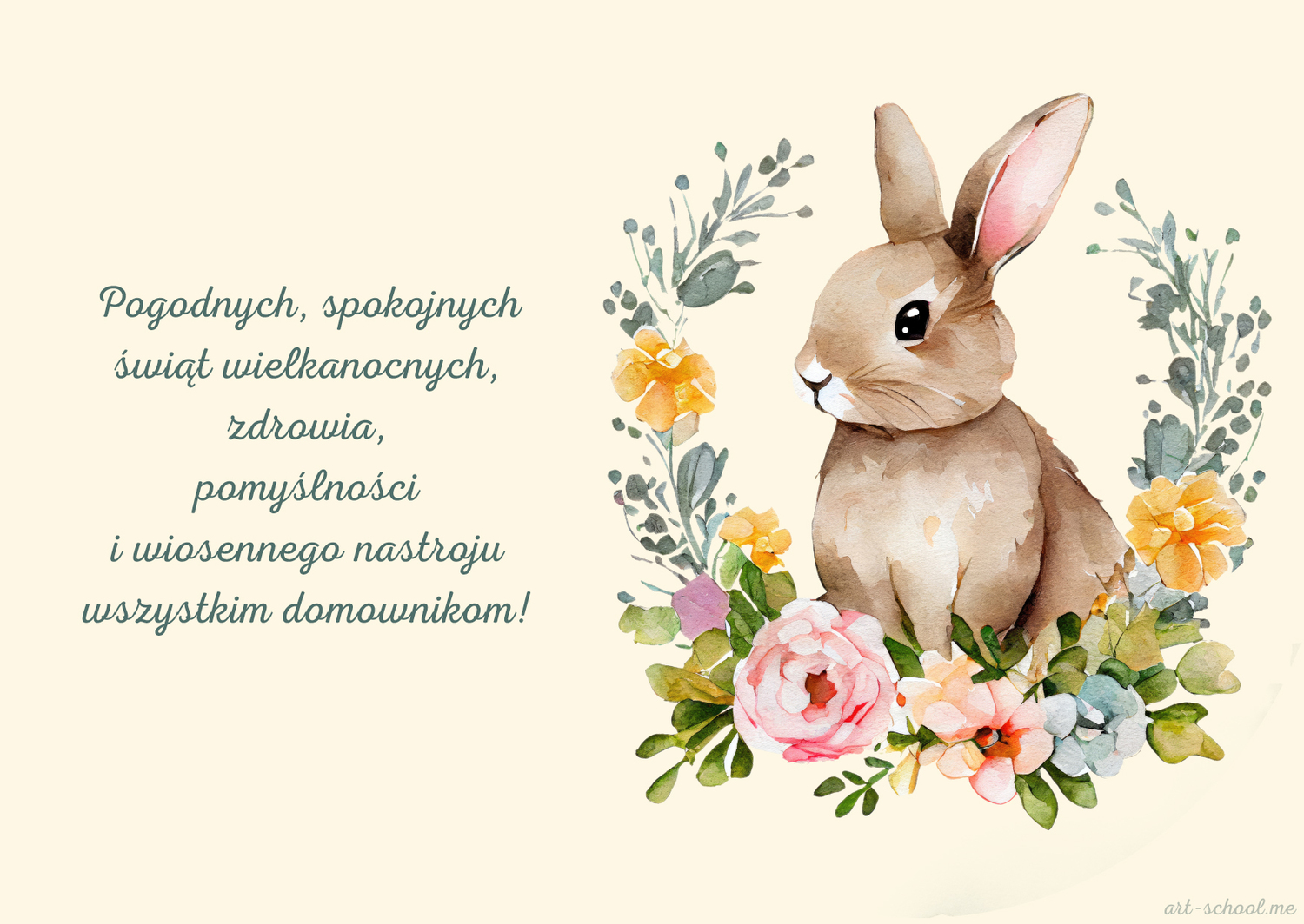 Wesołych Świąt! Wielkanocny króliczek! Życzenia wielkanocne! Wielkanocny zając!