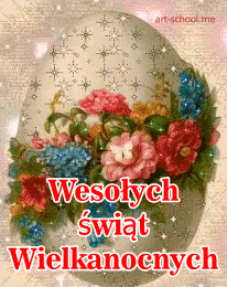 Wielkanoc! Darmowa animowana kartka! Kartka z pisanką i wiosennymi kwiatami!