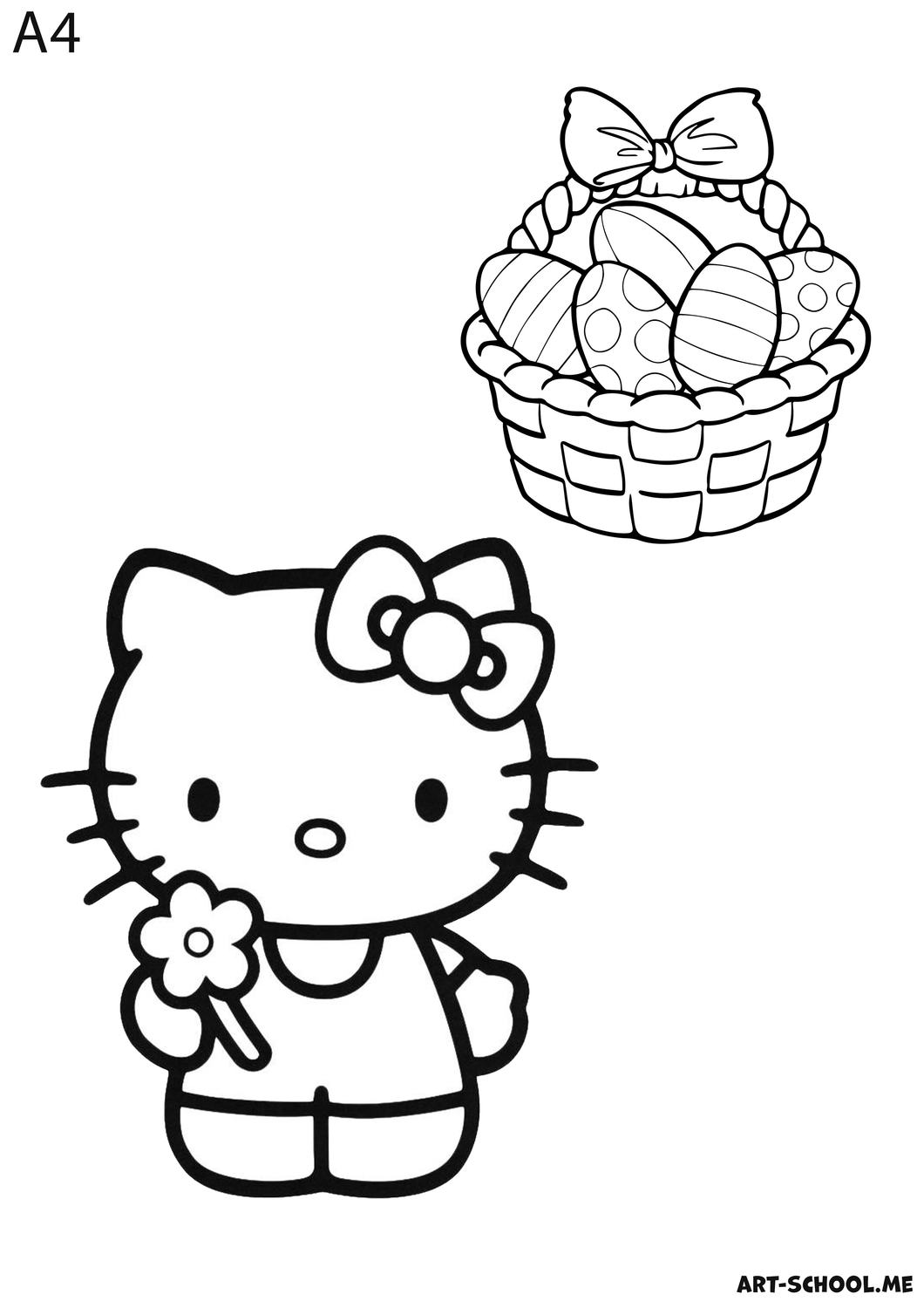 Wielkanocna kolorowanka Hello Kitty!