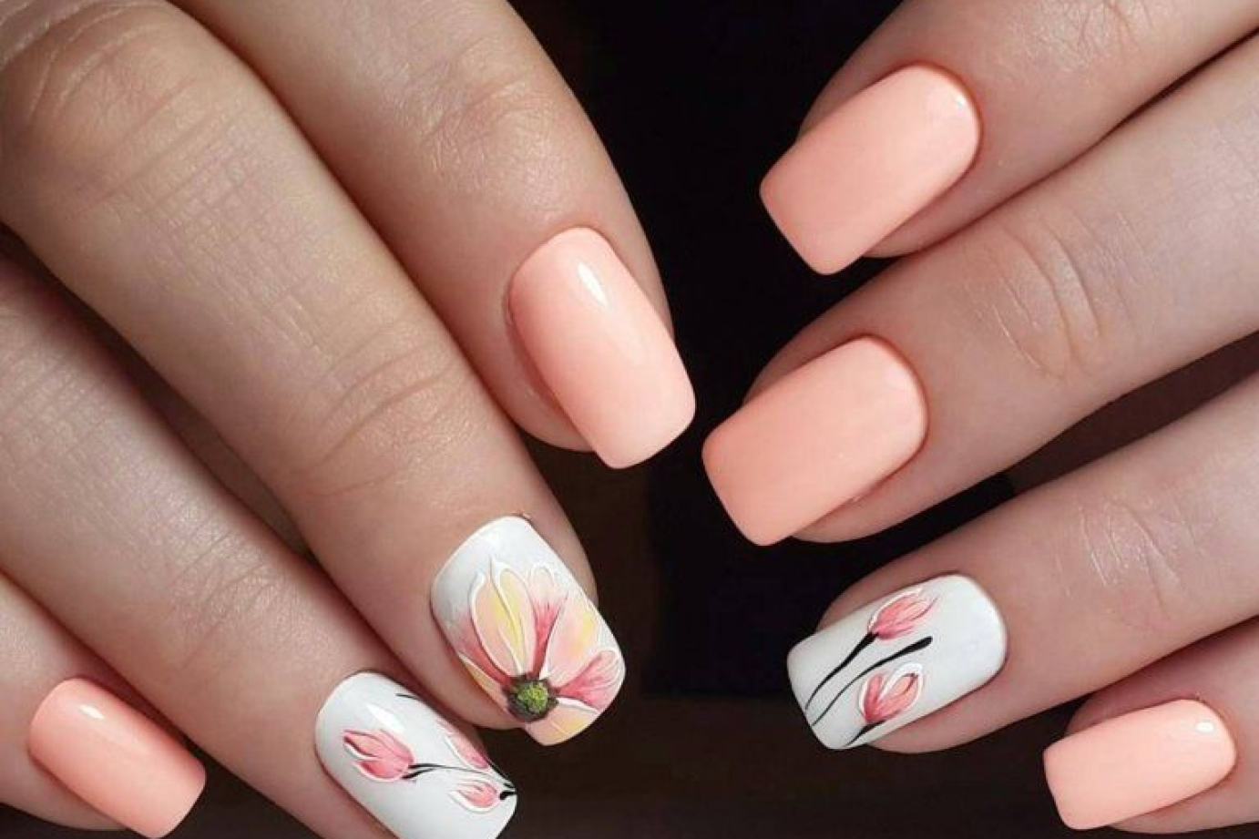 Wiosenny manicure! Spokojne i neutralne kolory.