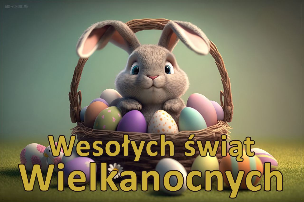 Zabawne kartki świąteczne z zającem i pisanką! Kartka Wielkanocna na Wielkanoc z Zajączkiem! Wesołych Świąt Wielkanocnych!