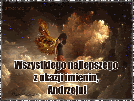 Życzenia na imieniny Andrzeja! Gif z aniołem!