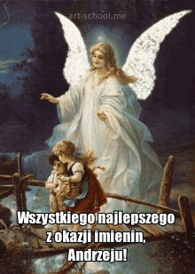 Życzenia na imieniny Andrzeja! Gif z aniołem!
