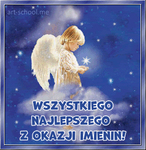Życzenia na imieniny! Gify z aniołami! Wszystkiego najlepszego!