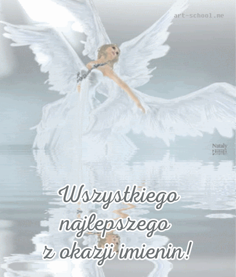 Życzenia na imieniny! Gify z aniołami! Wszystkiego najlepszego!