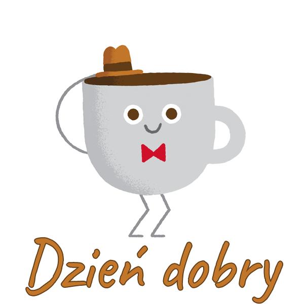 Dzień dobry! Darmowy animowany GIF! Gify z kawą i nastrojem!