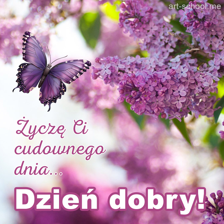 Dzień dobry! Życzę Ci cudownego dnia! Miłego Dnia!