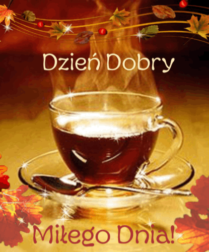 Gify na dzień dobry! Herbata, kawa! Dzień dobry! Darmowy animowany GIF!