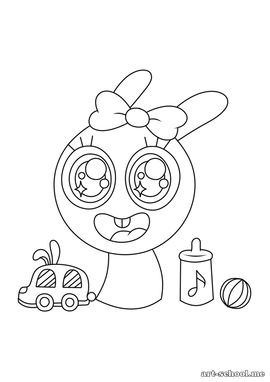 Kolorowanka: Sprunki Chibi Pinky
