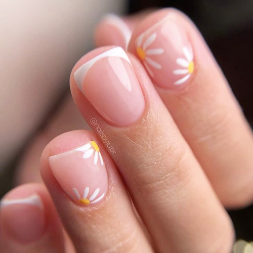 Kwiatowy french manicure! Wiosenne paznokcie!