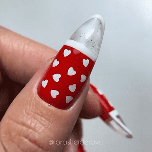 Manicure na długie paznokcie! Paznokcie walentynkowe! Paznokcie na specjalne okazje!
