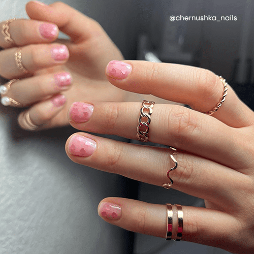 Manicure na krótkie paznokcie! Paznokcie walentynkowe! Paznokcie! Walentynki!