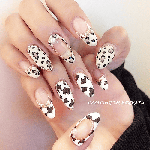 Wiosenne paznokcie! Leopardowy manicure z metalicznymi detalami. Paznokcie wiosna.