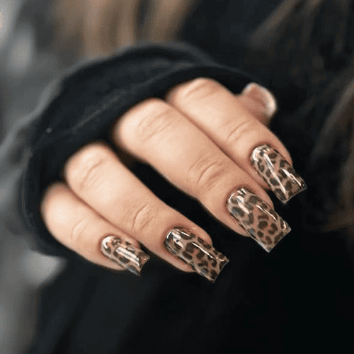 Wiosenne paznokcie! Modny manicure w panterkę. Paznokcie wiosna.