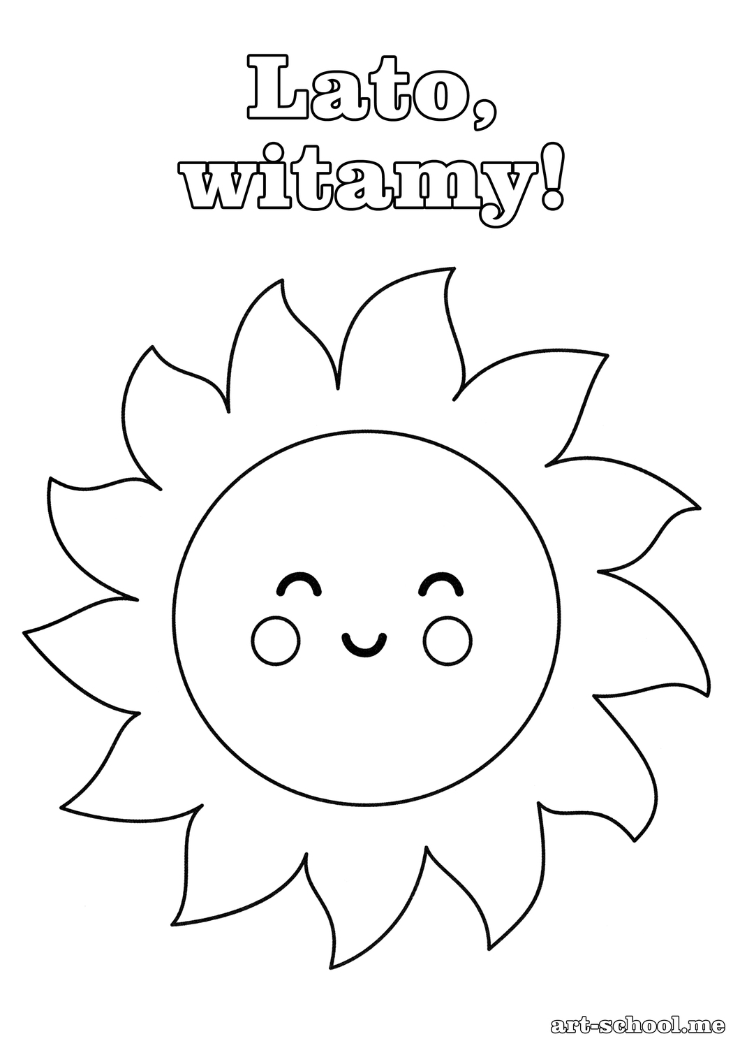 Witaj, Lato! Kolorowanka dla dzieci!